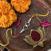 Vriksham Rakshabandhan Oxidized Sliver Heart Lock Rakhi-RB153